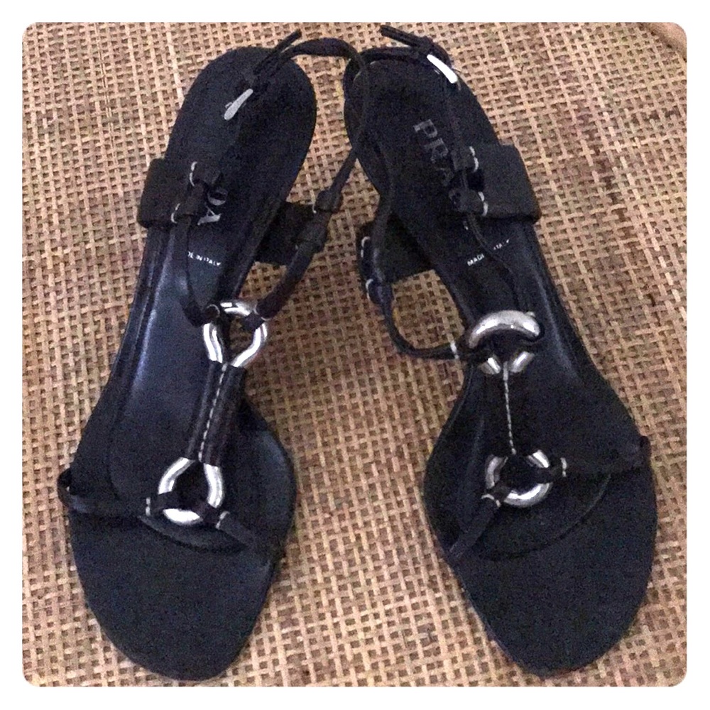 Prada Strappy sandal with metal hardware